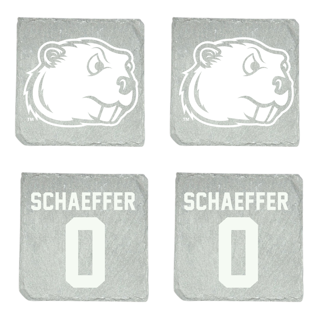 Minot State University Basketball (M) Stone Coaster (4 Pack)  - #0 Grayson Schaeffer
