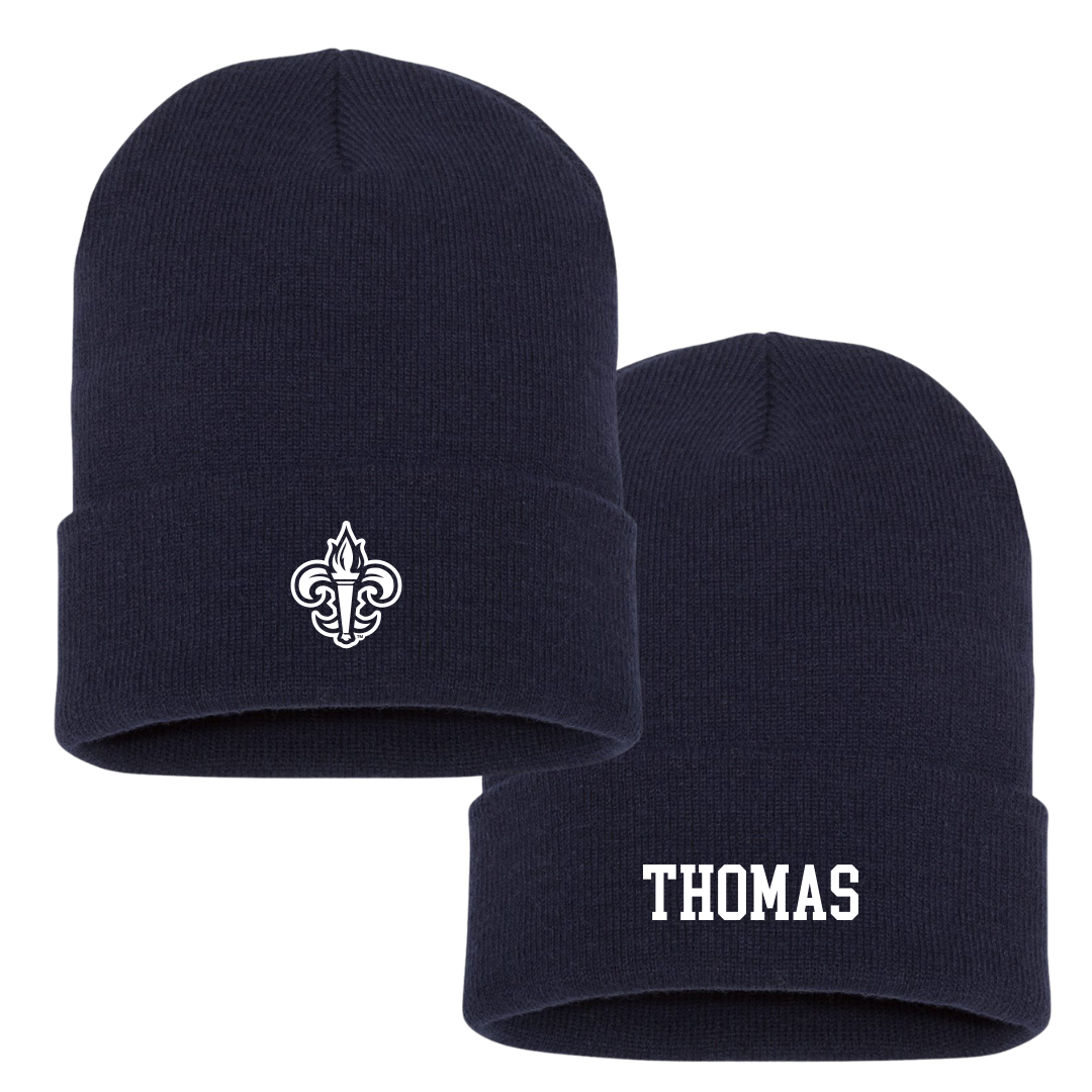 Lurleen B. Wallace Community College Baseball Navy Beanie - #9 William Thomas