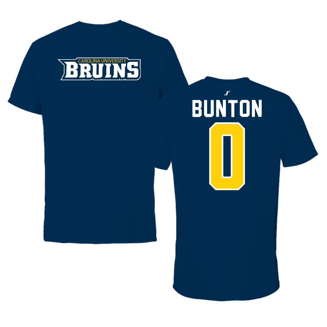 Carolina University Soccer Navy Performance Tee - #0 Isaac Bunton