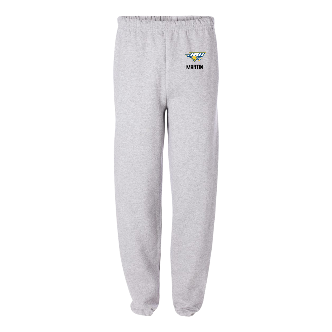 John Brown University Basketball (M) Light Gray Sweatpants - #23 Jordan Martin