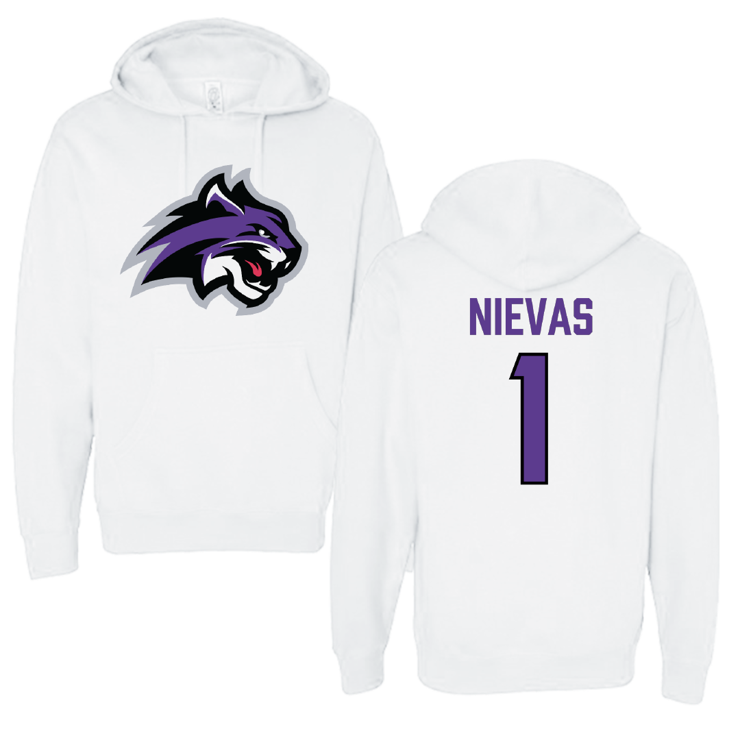 Wiley University Soccer (M) White Hoodie - #1 Kevin Nievas