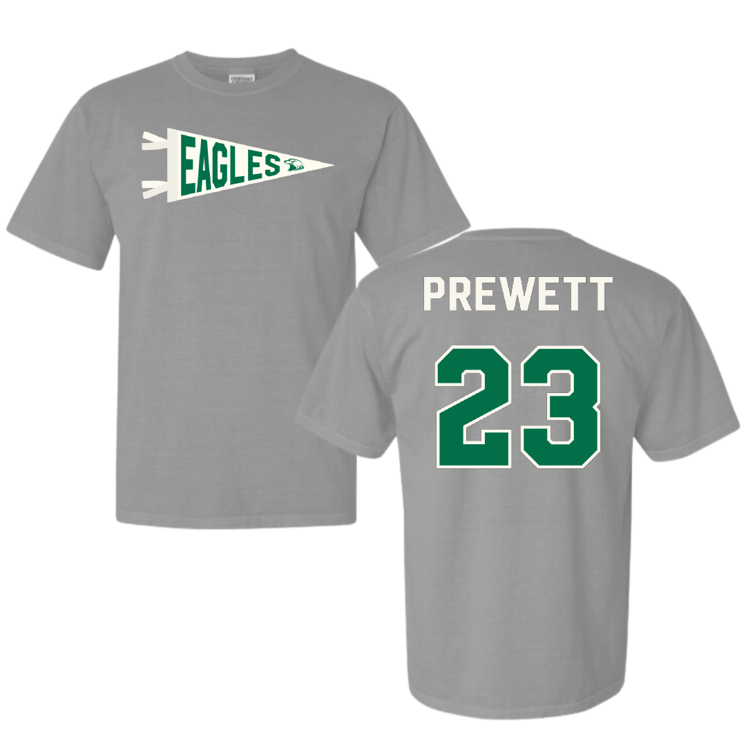Central Methodist University Baseball Light Gray Pennant Comfort Colors Tee - #23 Jack Prewett