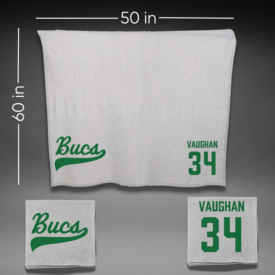 Shelton State Community College Baseball Gray Blanket - #34 Sam Vaughan