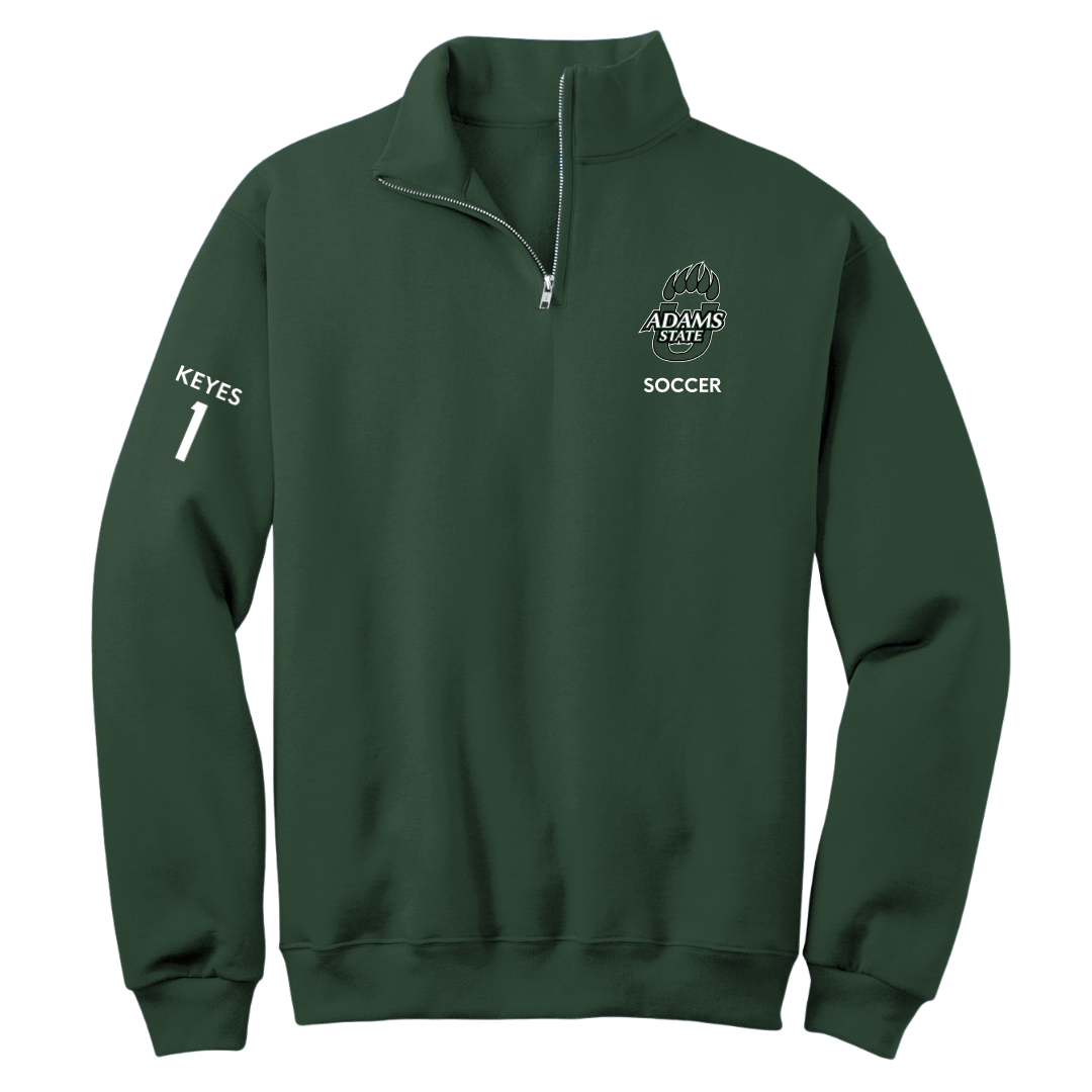 Adams State University Soccer (W) Forest Green Quarter-Zip - #1 Kena Keyes