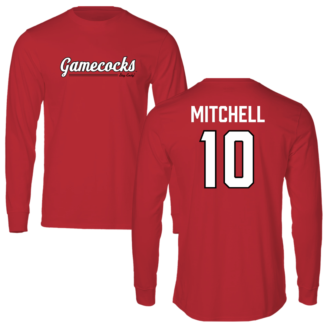 Jacksonville State University Football Red General Performance Long Sleeve - #10 Kadyn Mitchell
