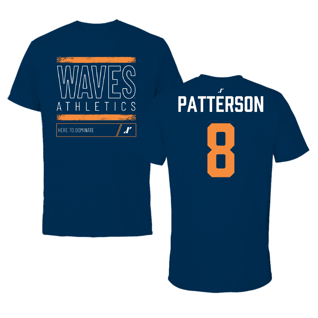 Pepperdine University Baseball Navy Dominate Performance Tee - #8 Daniel Patterson
