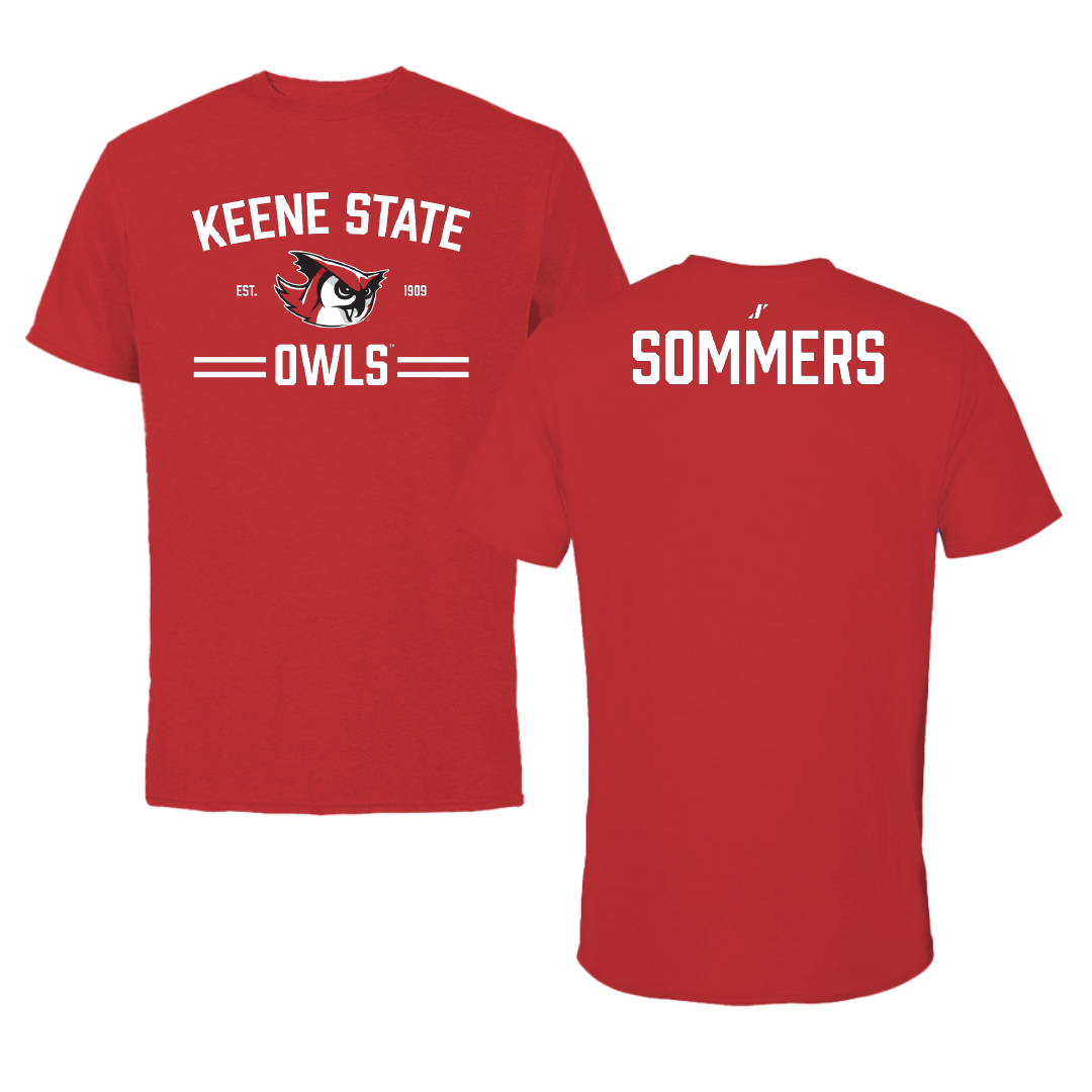 Keene State College Baseball Red General Tee - Logan Sommers