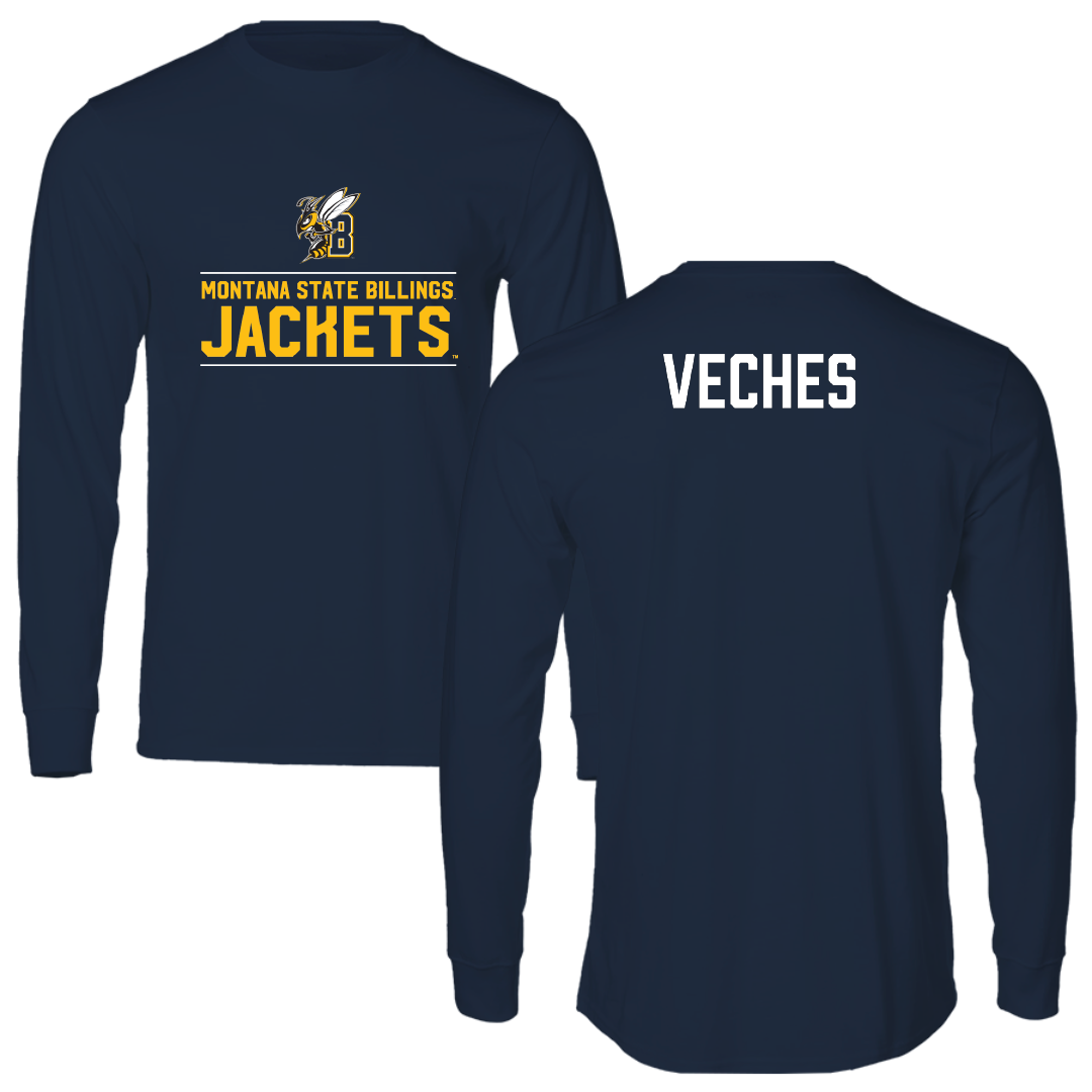 Montana State University Billings Cheer Navy General Long Sleeve - Bryce Veches