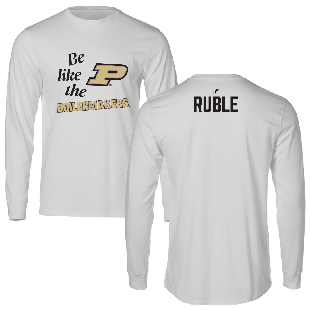 Purdue University Wrestling (M) Light Gray Be Like Us Long Sleeve - Isaac Ruble