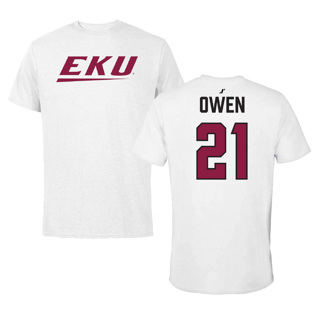 Eastern Kentucky University Softball White Tee - #21 Jocelyn Owen