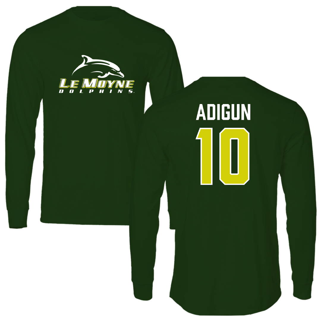 Le Moyne College Soccer (W) Forest Green Performance Long Sleeve - #10 Hope Adigun