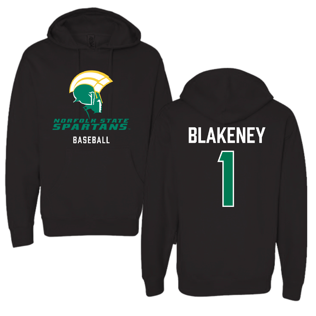 Norfolk State University Baseball Black Hoodie - #1 Ethan Blakeney