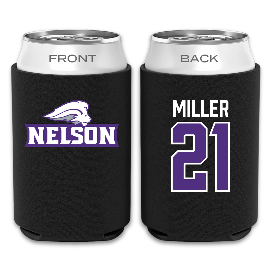 Nelson University Basketball Black Can Cooler - #21 Kate Miller