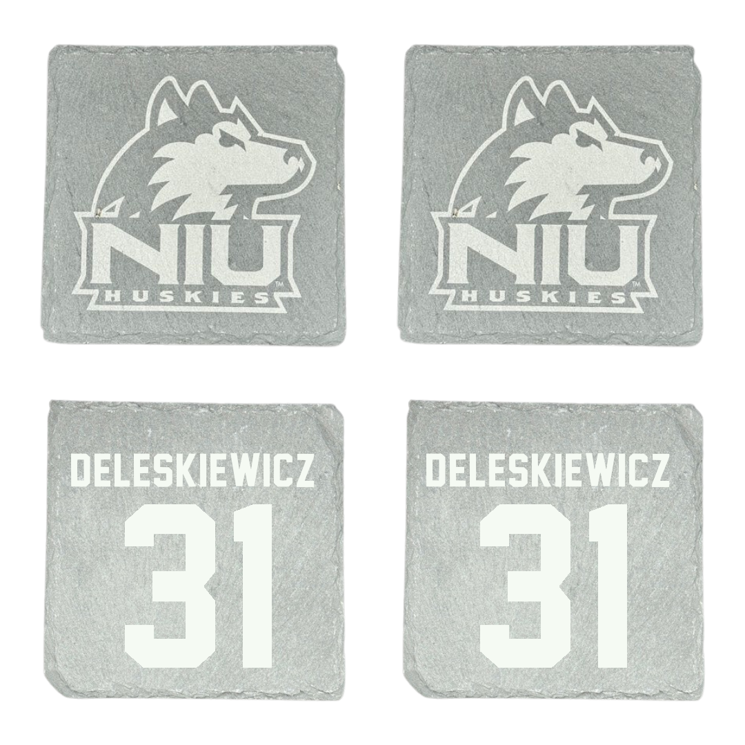 Northern Illinois University Baseball Stone Coaster (4 Pack)  - #31 Tyler Deleskiewicz
