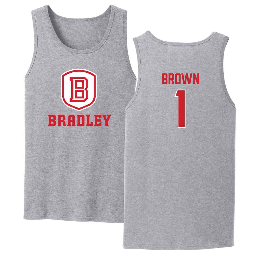 Bradley University Volleyball Sport Gray Tank Top - #1 Corrie Brown