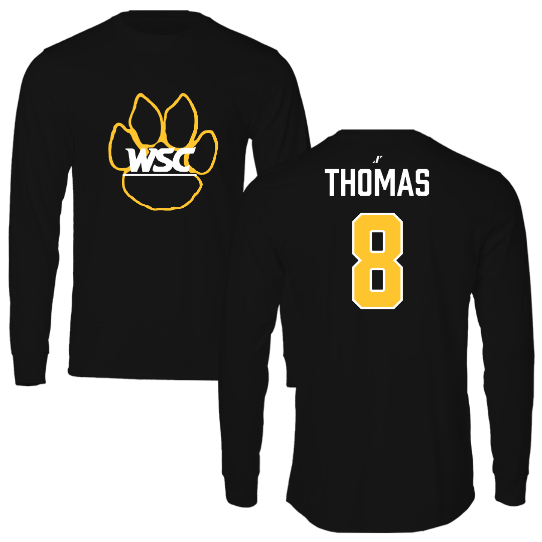 Wayne State College (Nebraska) Rugby (W) Black Performance Long Sleeve - #8 Sydney Thomas