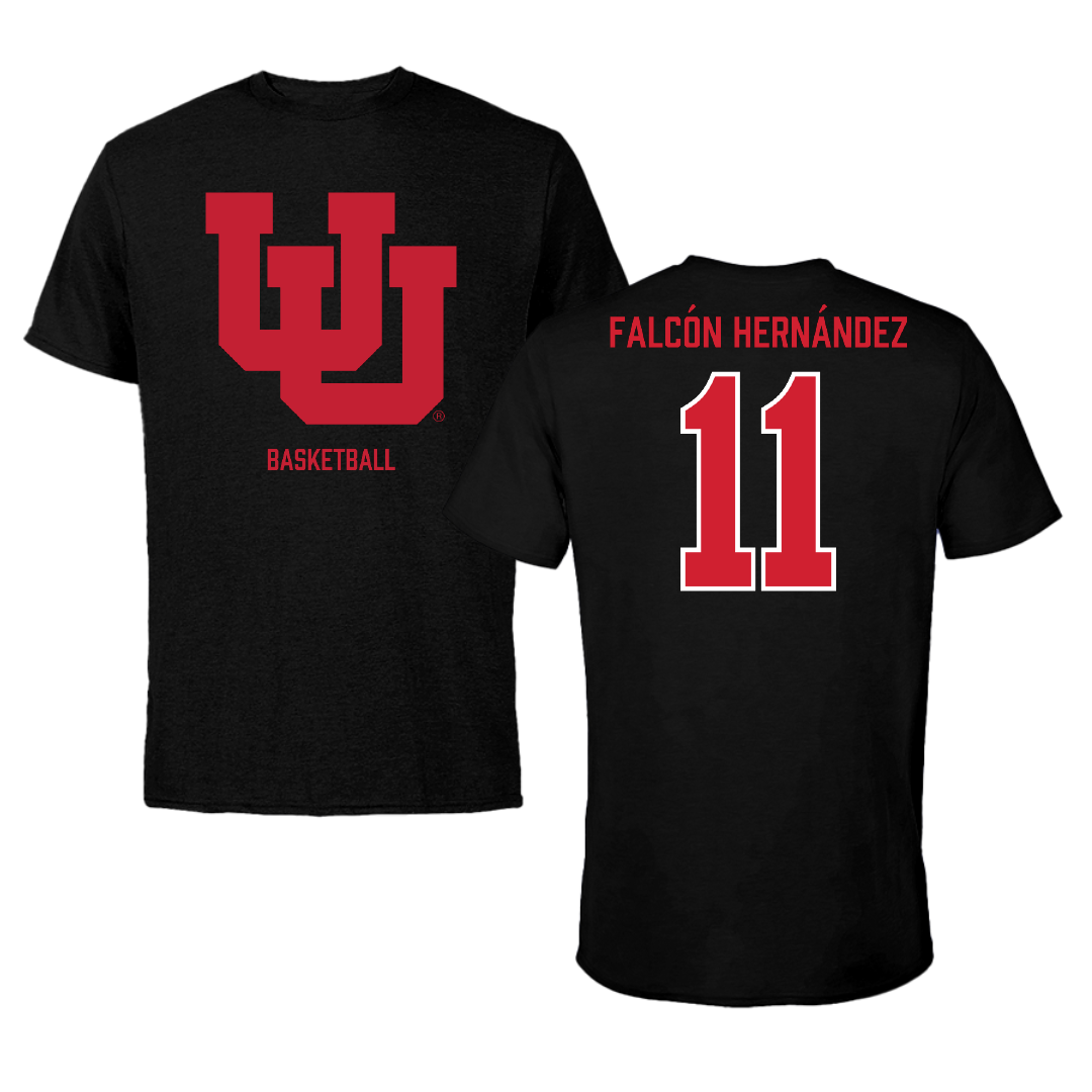 University of Utah Basketball (W) Black Tee - #11 Daniela Falcón Hernández