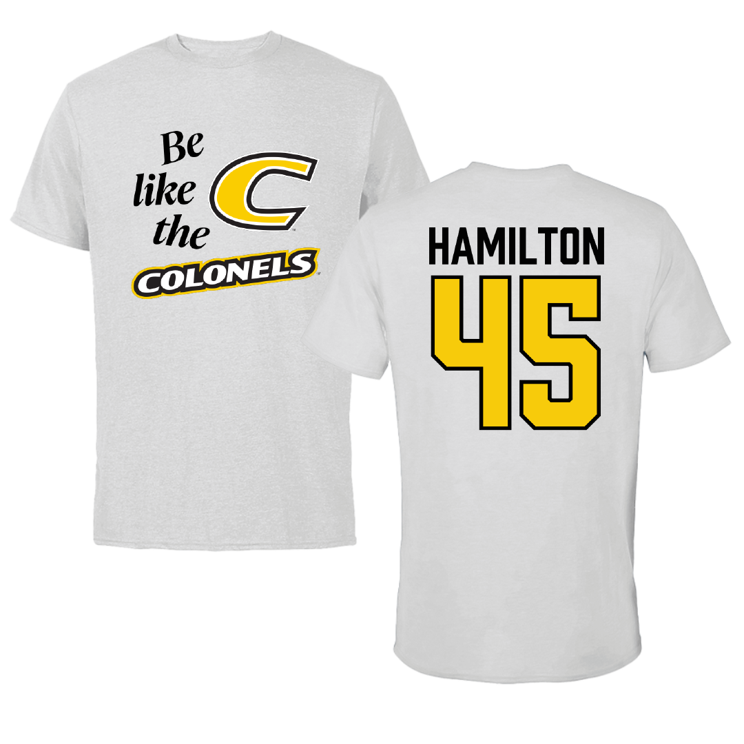Centre College Football Light Gray Be Like Us Tee - #45 Evan Hamilton