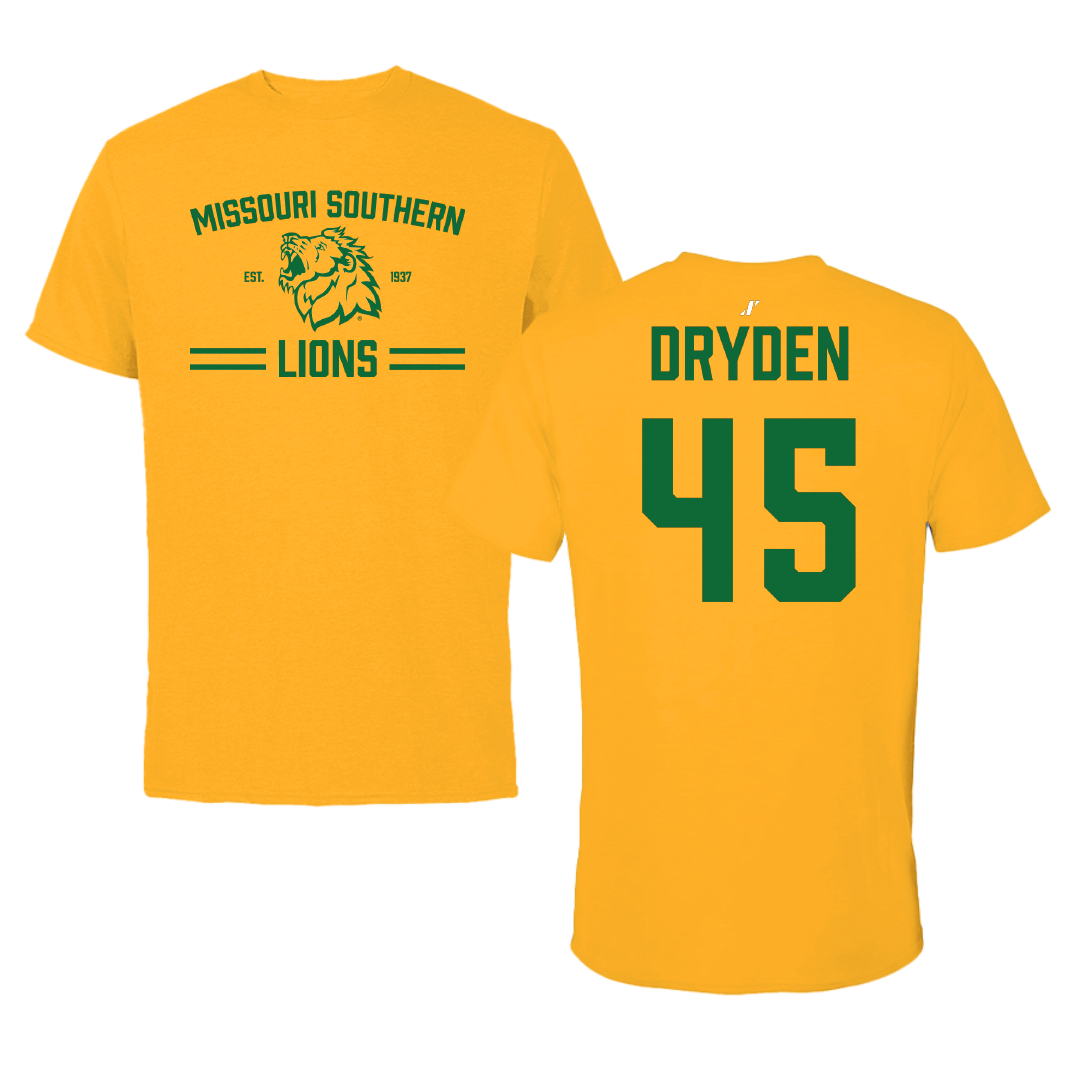 Missouri Southern State University Baseball Gold General Tee - #45 Colton Dryden