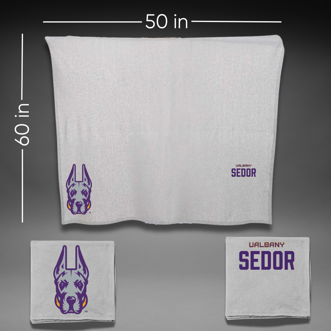 University at Albany Cheer Gray Blanket - Makaelah Sedor