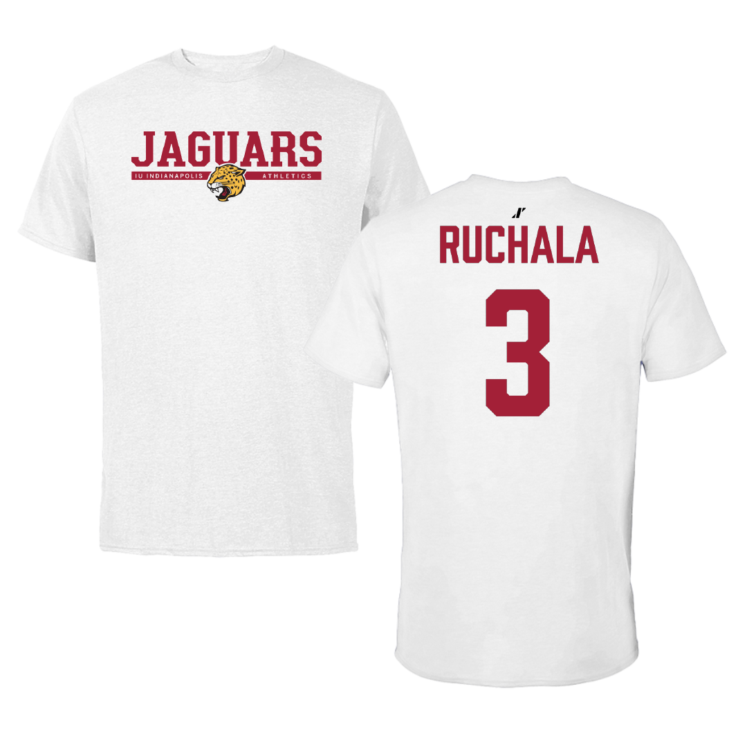 Indiana University Indianapolis Softball White Tee - #3 Sonia Ruchala