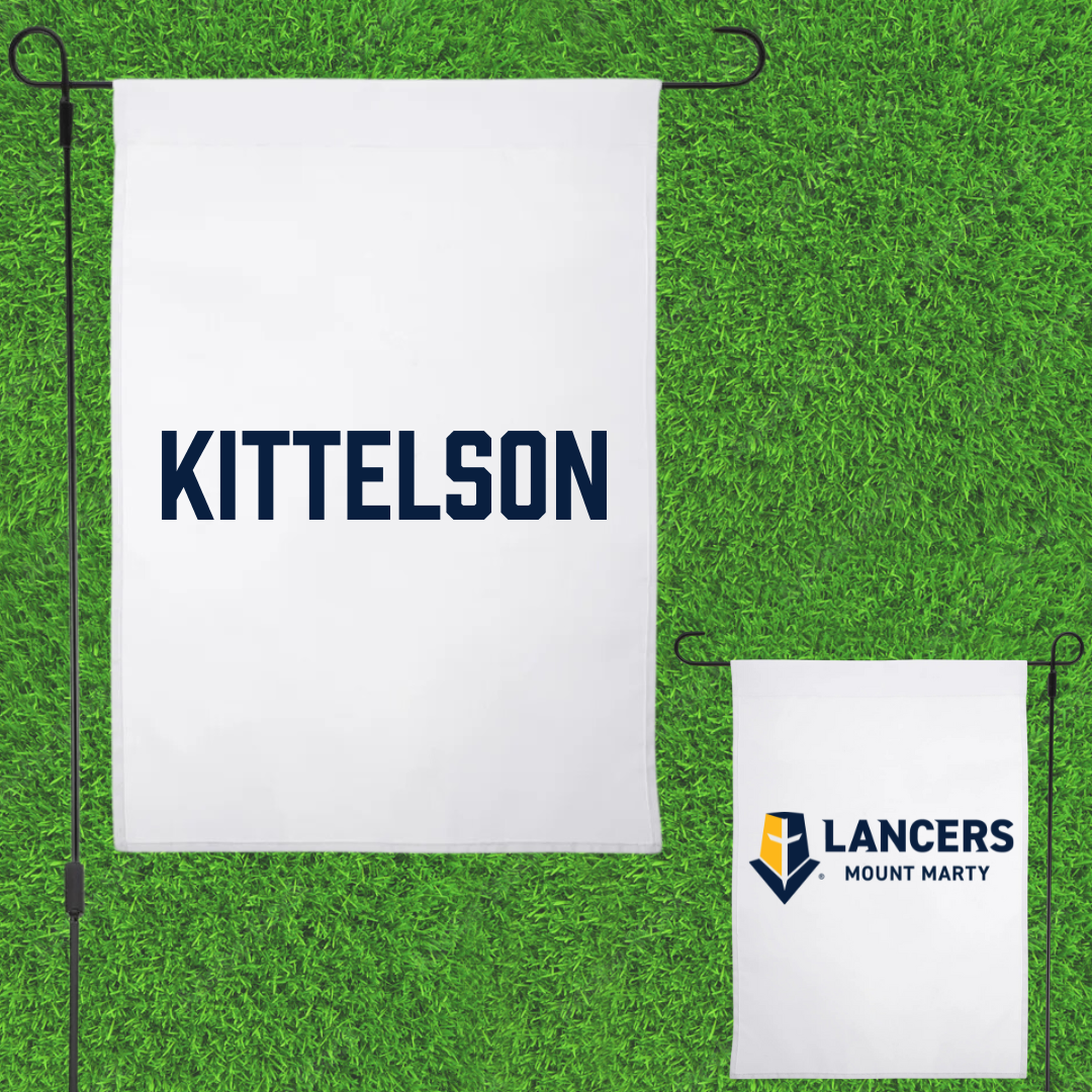 Mount Marty University Golf White Garden Flag - Kamri Kittelson