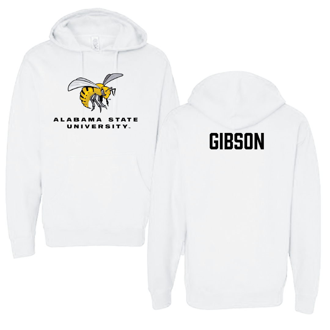 Alabama State University TF and XC White Block Hoodie - Daylin Gibson