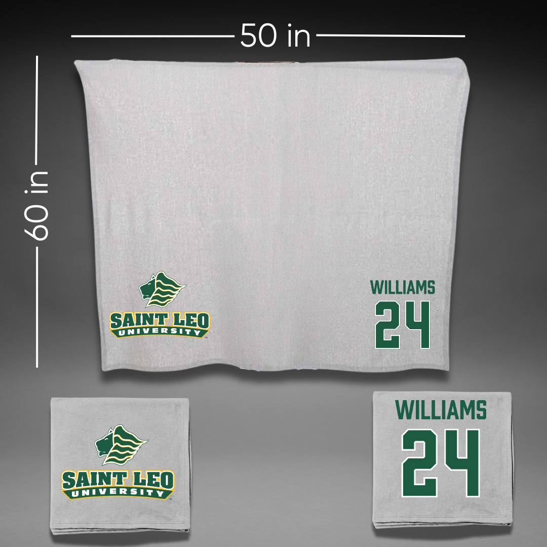 Saint Leo University Basketball (M) Gray Blanket - #24 Camren Williams
