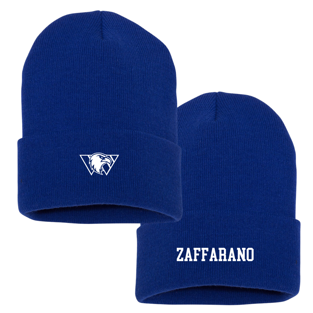 Williams Baptist University Baseball Blue Beanie - #32 Gaige Zaffarano