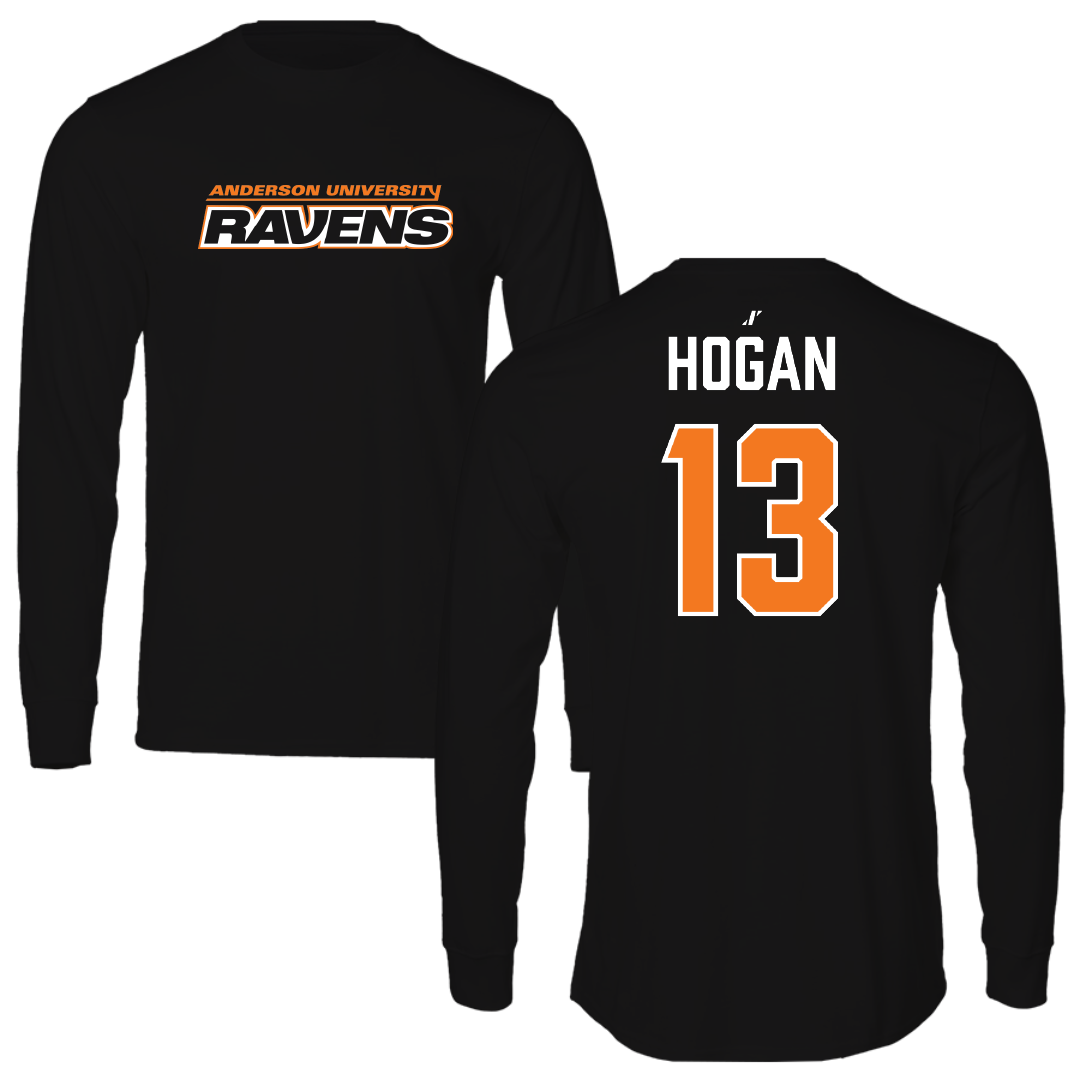 Anderson University (Indiana) Baseball Black Performance Long Sleeve - #13 Dylan Hogan