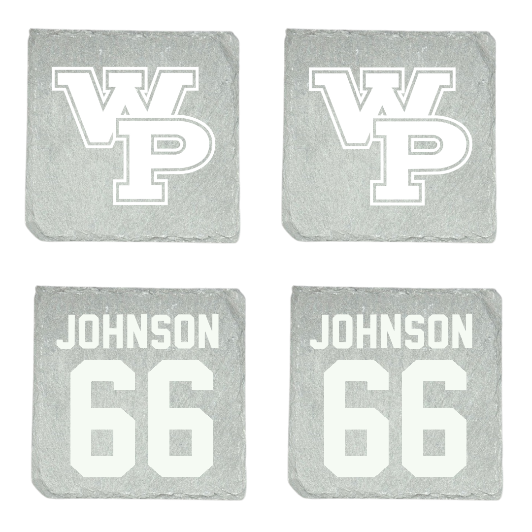 William Penn University Football Stone Coaster (4 Pack)  - #66 James Johnson