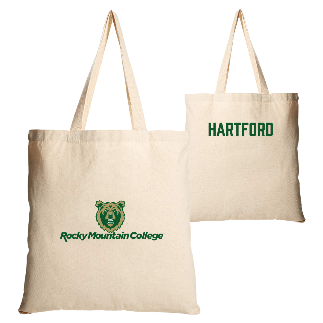 Rocky Mountain College Football Tan Canvas Tote Bag - Peyton Hartford