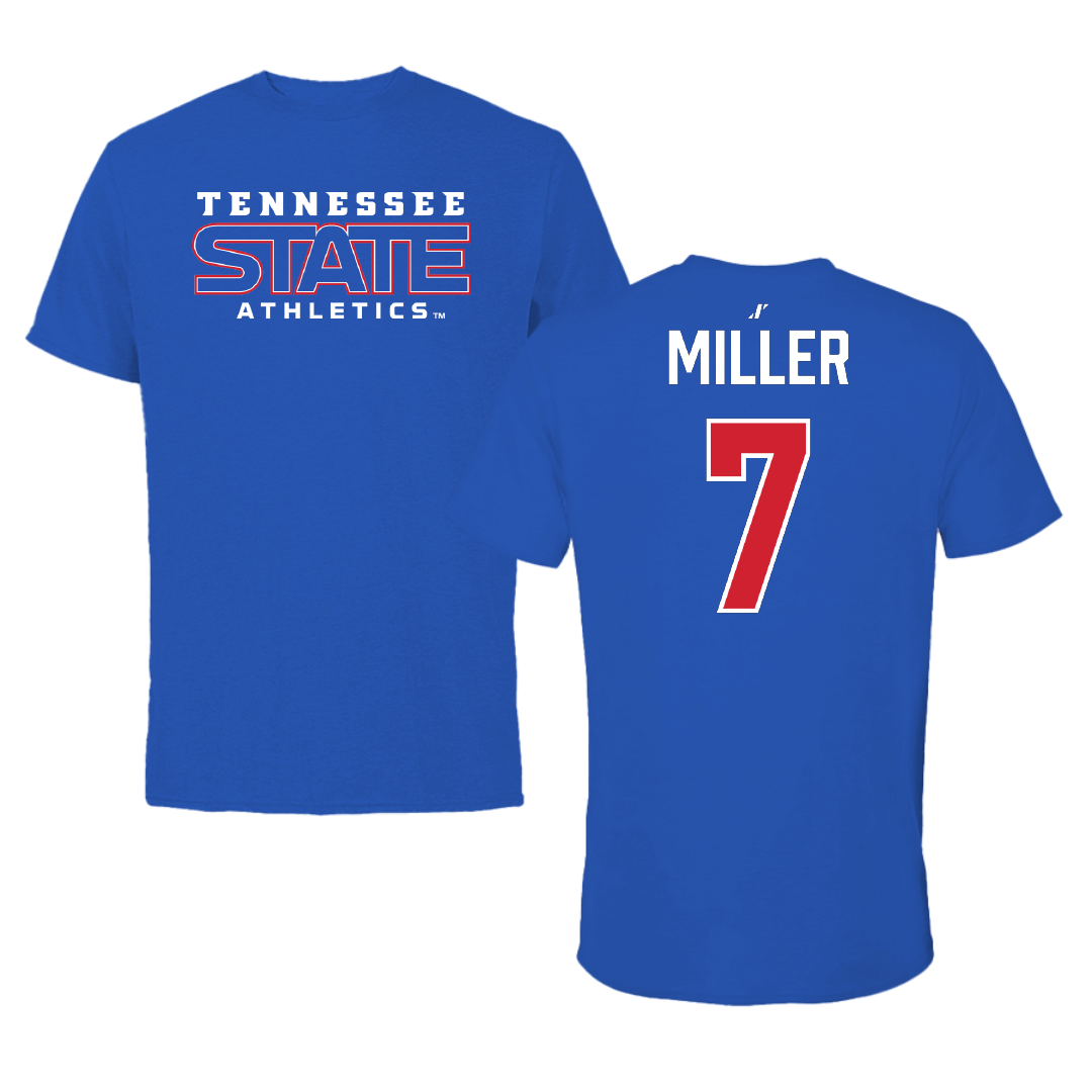 Tennessee State University Volleyball Blue Tee - #7 Maygan Miller