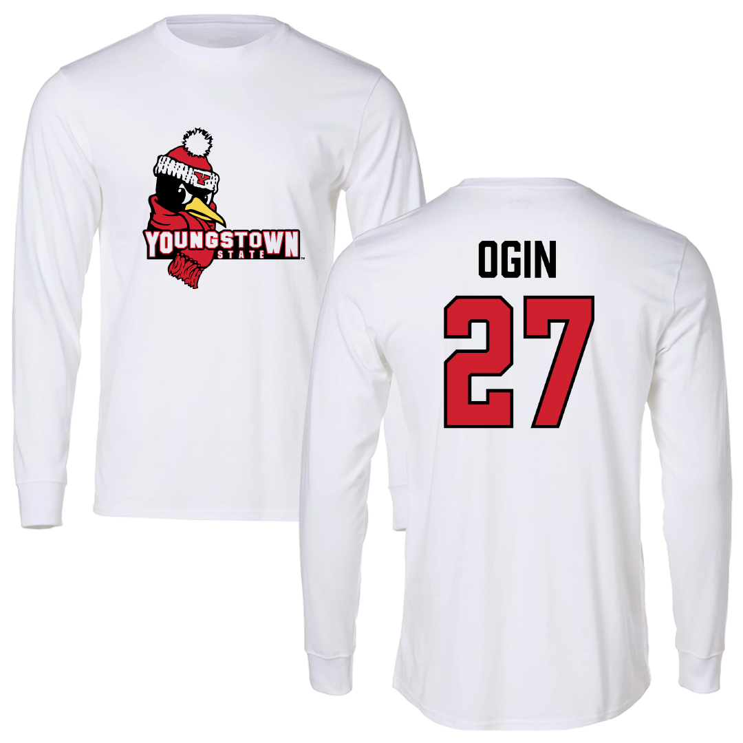 Youngstown State University Softball White Performance Long Sleeve - #27 Kelsey Ogin