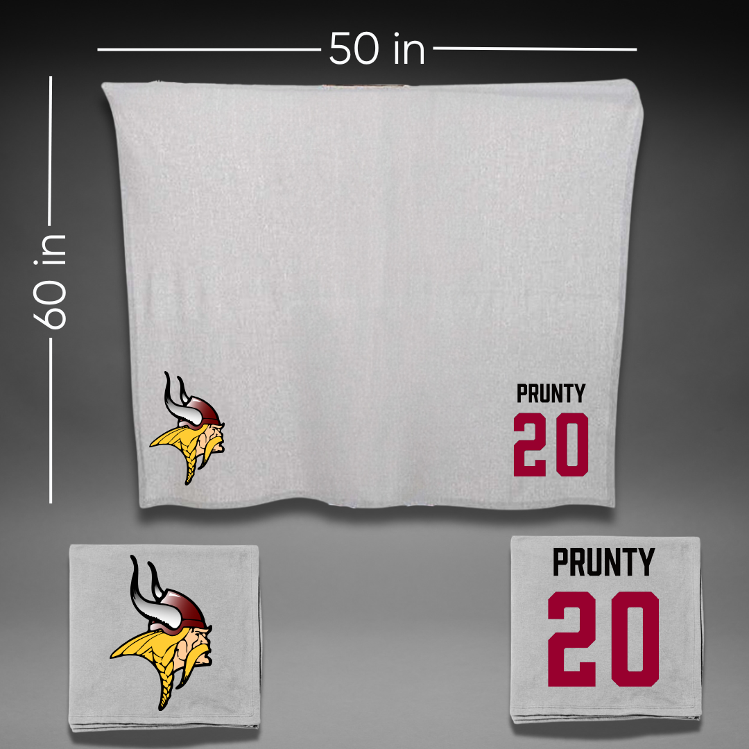 Valley City State University Basketball Gray Blanket - #20 Aubrey Prunty