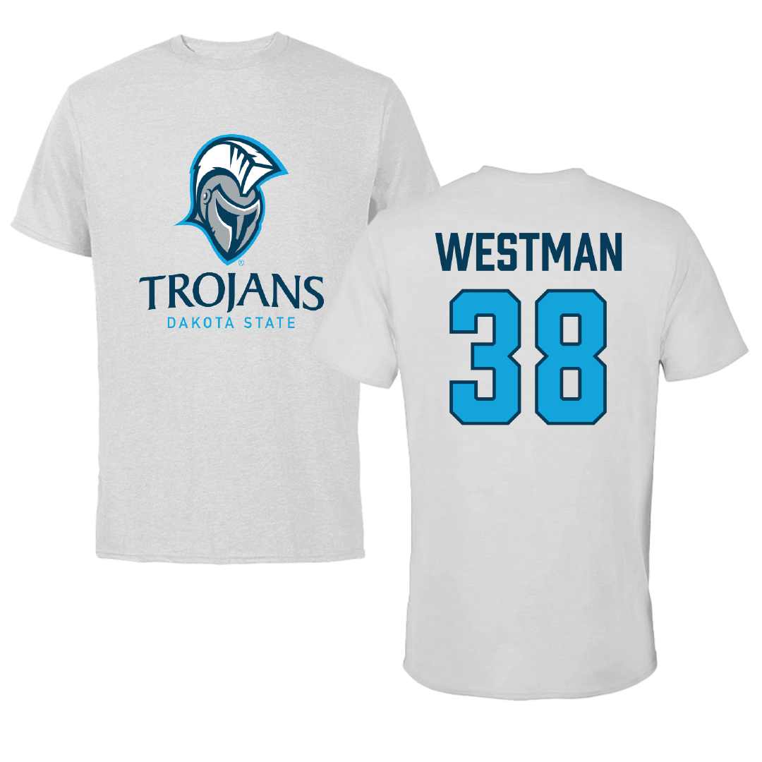Dakota State University Football Light Gray Tee - #38 Hayden Westman
