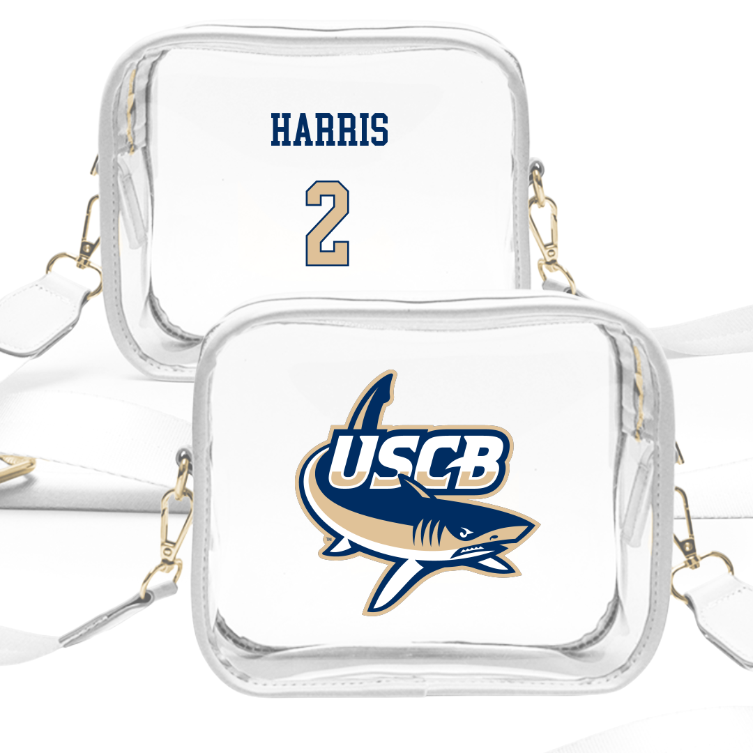 University of South Carolina Beaufort Soccer (W) White Clear Stadium Bag - #2 Kennedy Harris