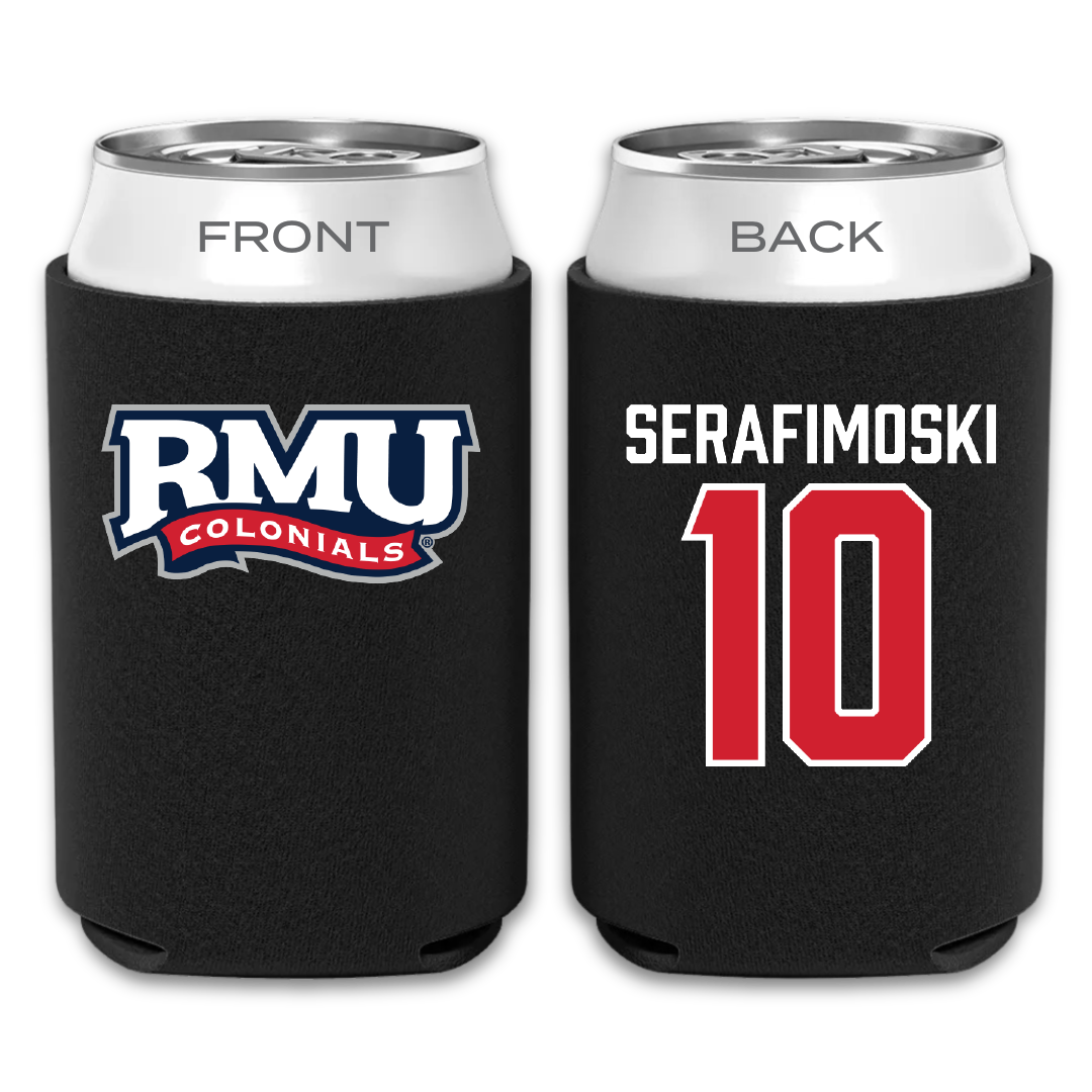 Robert Morris University Basketball Black Can Cooler - #10 Vasilije Serafimoski