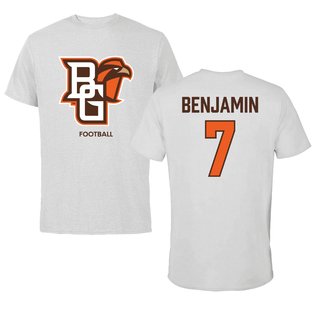Bowling Green State University Football Light Gray Tee - #7 Jacorey Benjamin