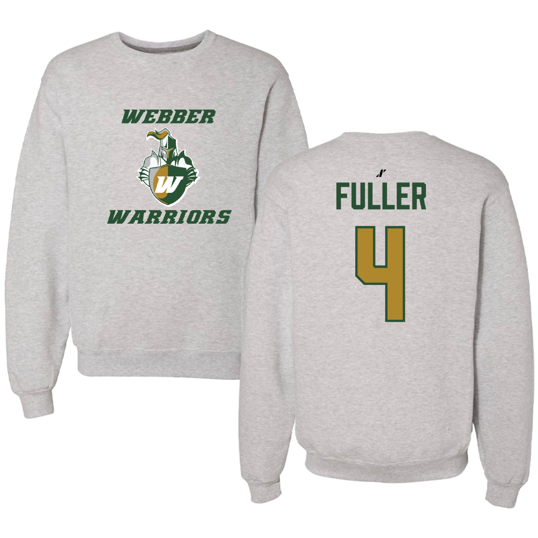 Webber International University Football Light Gray Crewneck - #4 Anthony Fuller