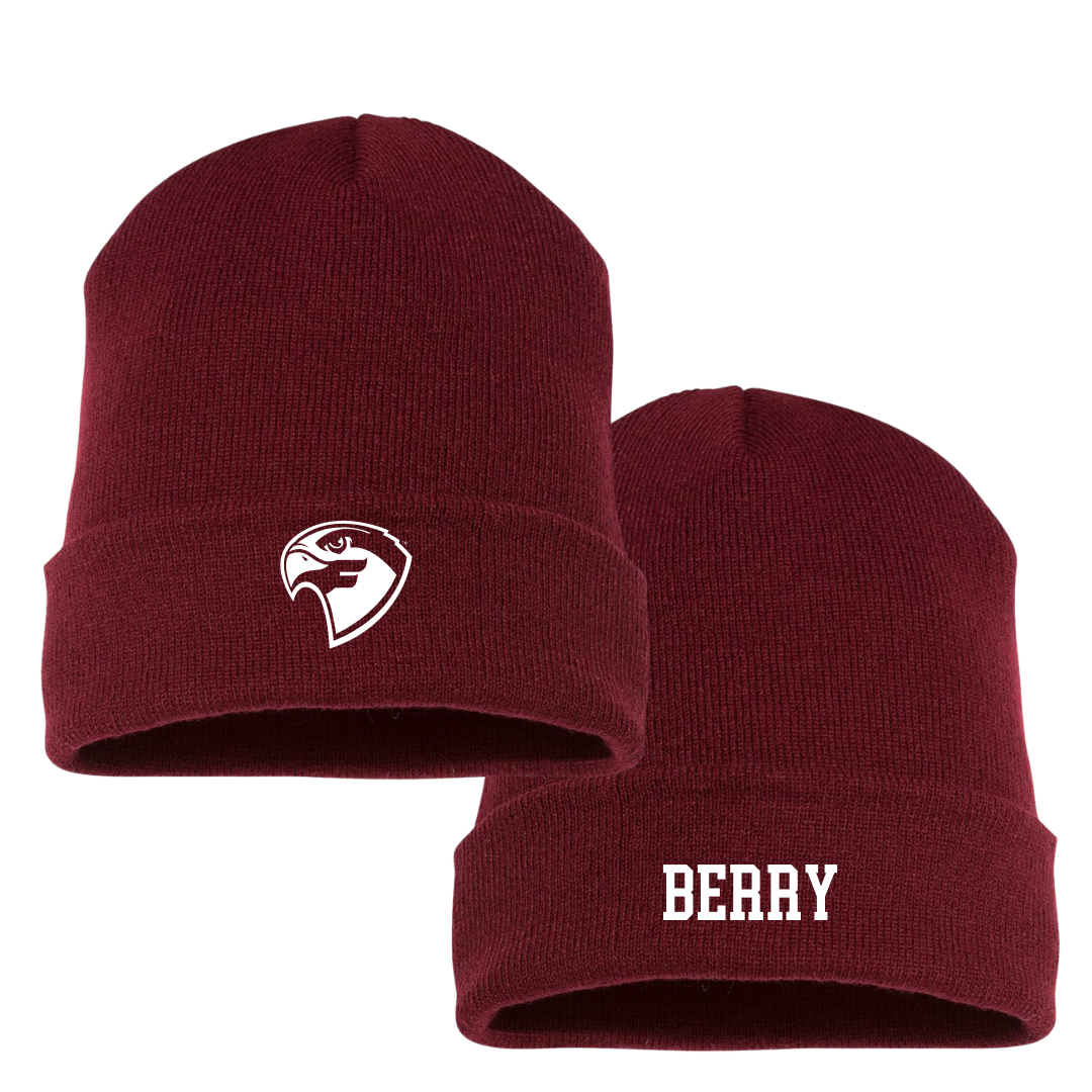 Fairmont State University Basketball (M) Maroon Beanie - #25 Blake Berry