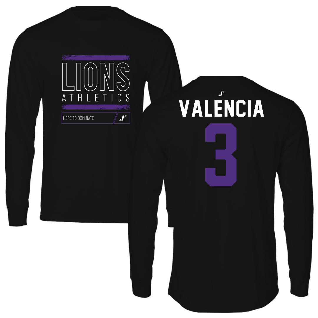 Nelson University Soccer Black Dominate Long Sleeve - #3 Saul Valencia