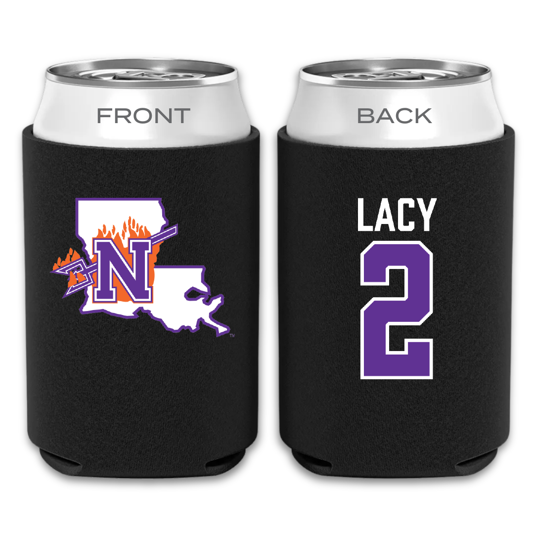 Northwestern State University Football Black Can Cooler - #2 Kennieth Lacy