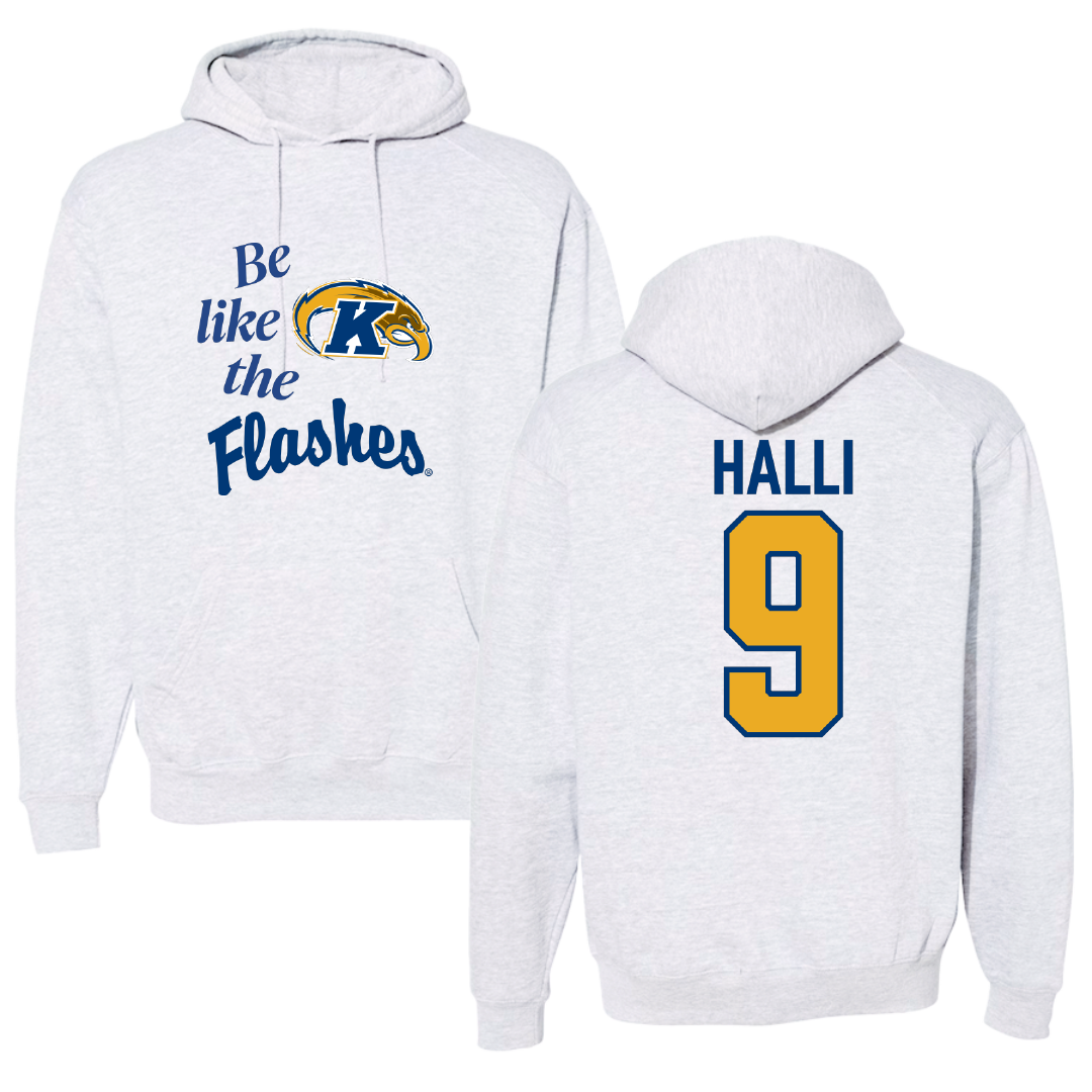 Kent State University Lacrosse Light Gray Be Like Us Hoodie - #9 Morgan Halli