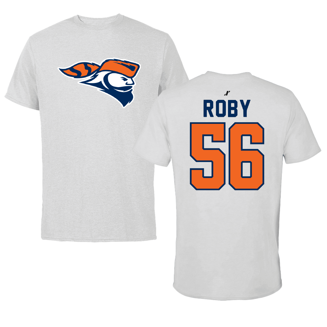 Carroll University Football Light Gray Performance Tee - #56 Kyle Roby