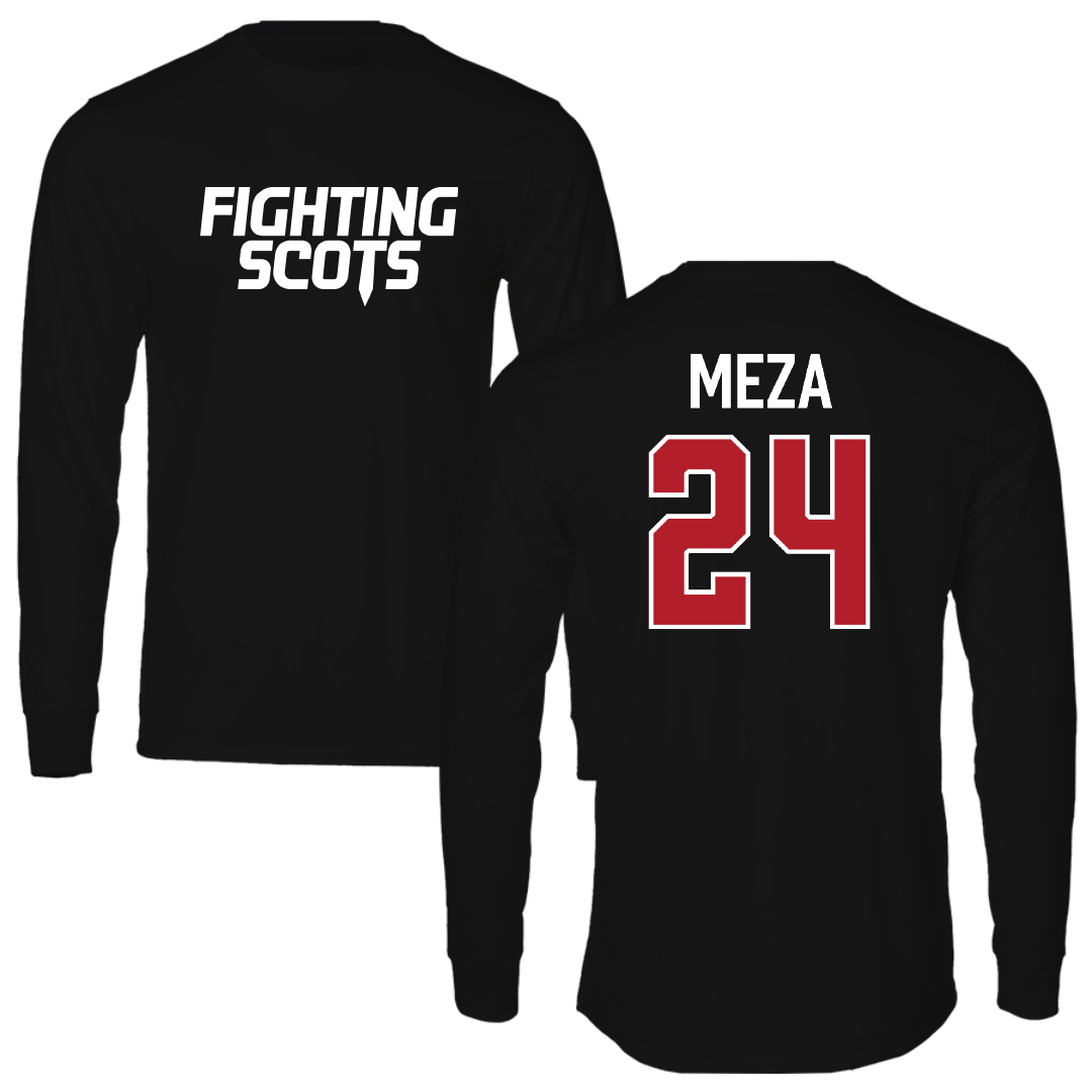 PennWest Edinboro Football Black Long Sleeve - #24 Kamar Meza
