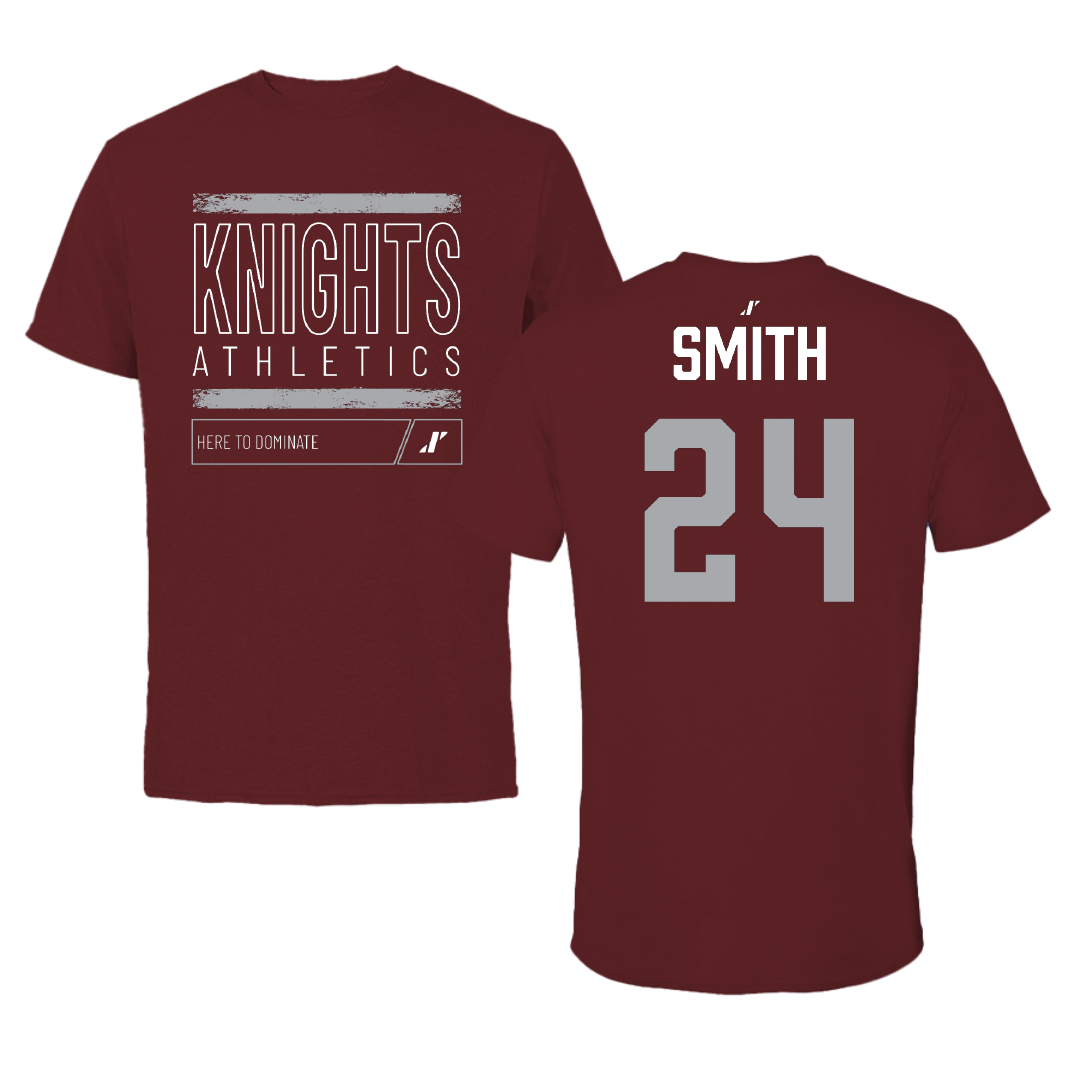 Bellarmine University Soccer (M) Maroon Dominate Performance Tee - #24 Brady Smith