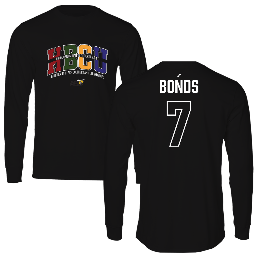Alabama State University Basketball Black HBCU Long Sleeve - #7 Damarion Bonds