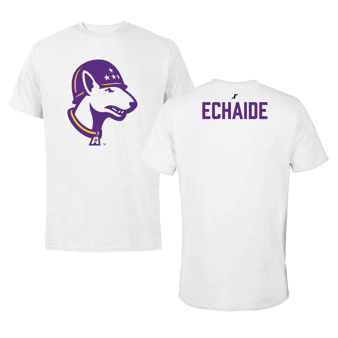 Louisiana State University-Alexandria Tennis White Tee - Nahia Echaide