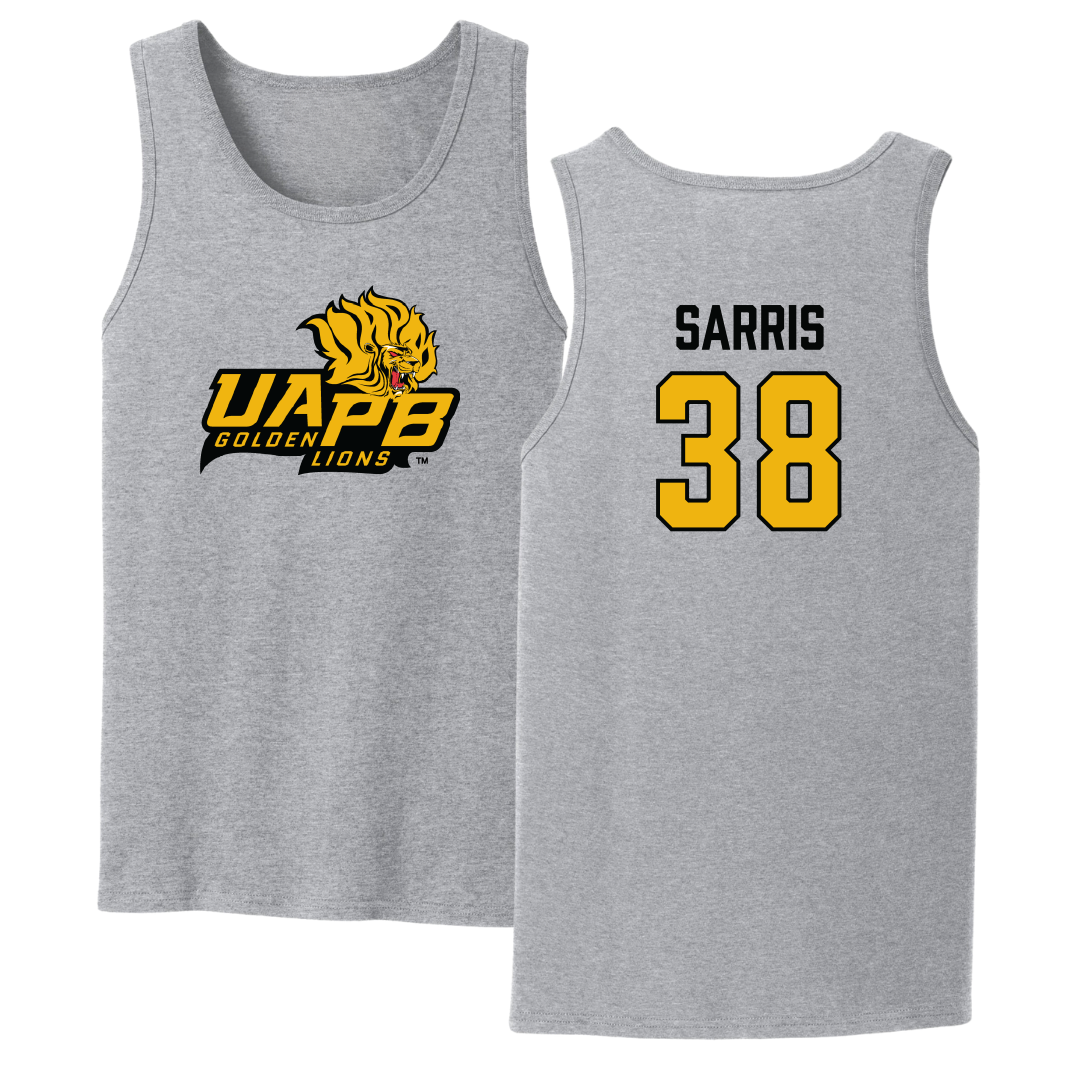 University of Arkansas-Pine Bluff Football Sport Gray Tank Top - #38 Dean Sarris
